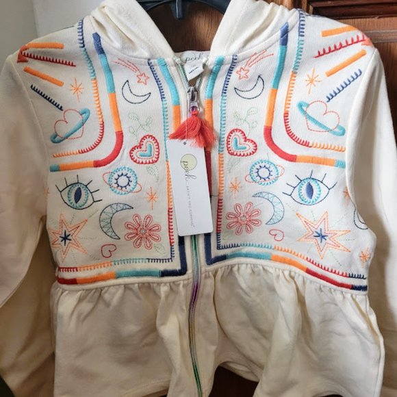 Peek Arent you curious size 10 girls embroidered hoodie - Picture 2 of 8